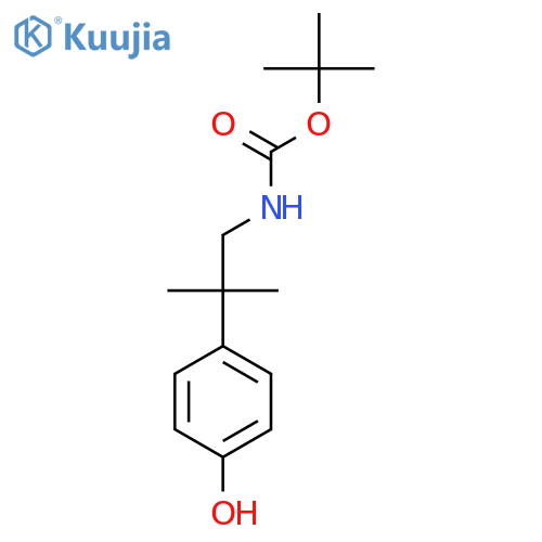 tert-butyl N-2-(4-hydroxyphenyl)-2-methylpropylcarbamate structure