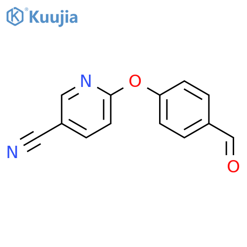 6-(4-formylphenoxy)pyridine-3-carbonitrile structure