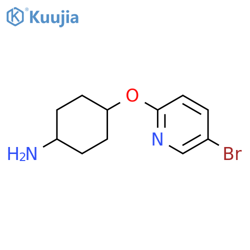 (1r,4r)-4-(5-bromopyridin-2-yl)oxycyclohexan-1-amine structure