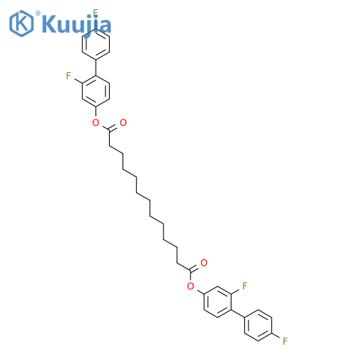 Tridecanedioic acid, bis(2,4'-difluoro[1,1'-biphenyl]-4-yl) ester structure