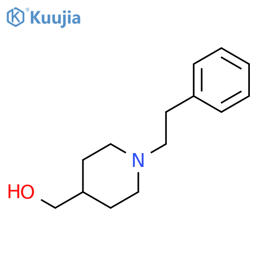 1-(2-phenylethyl)piperidin-4-ylmethanol structure