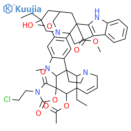 Methyl 13-[11'-acetyloxy-3-(2-chloroethyl)-12'-ethyl-5'-methoxy-8'-methyl-2,4-dioxospiro[1,3-oxazolidine-5,10'-8,16-diazapentacyclo[10.6.1.01,9.02,7.016,19]nonadeca-2,4,6,13-tetraene]-4'-yl]-17-ethyl-17-hydroxy-1,11-diazatetracyclo[13.3.1.04,12.05,10]nonadeca-4(12),5,7,9-tetraene-13-carboxylate structure