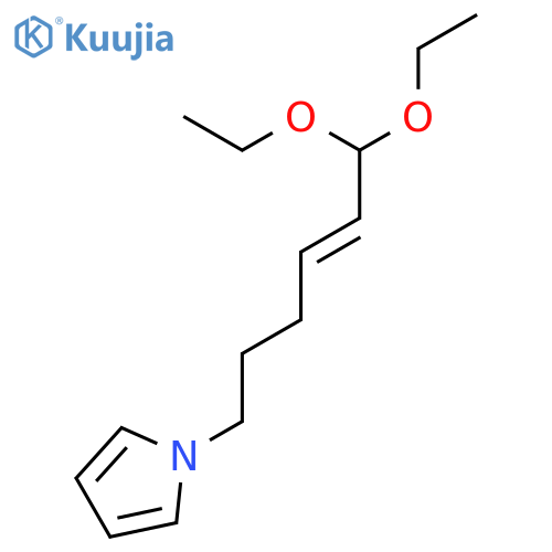 1H-PYRROLE, 1-[(4E)-6,6-DIETHOXY-4-HEXENYL]- structure