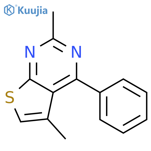 THIENO[2,3-D]PYRIMIDINE, 2,5-DIMETHYL-4-PHENYL- structure