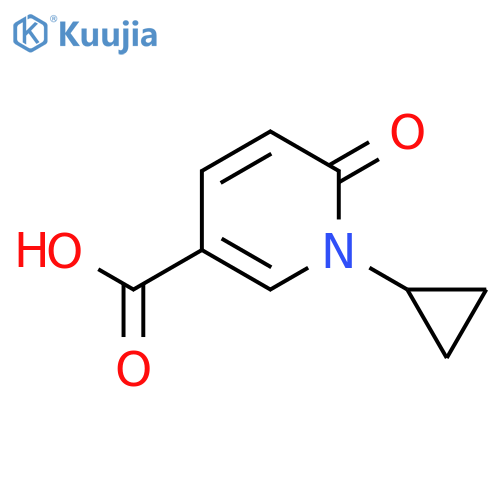 1-Cyclopropyl-6-oxo-1,6-dihydropyridine-3-carboxylic acid structure