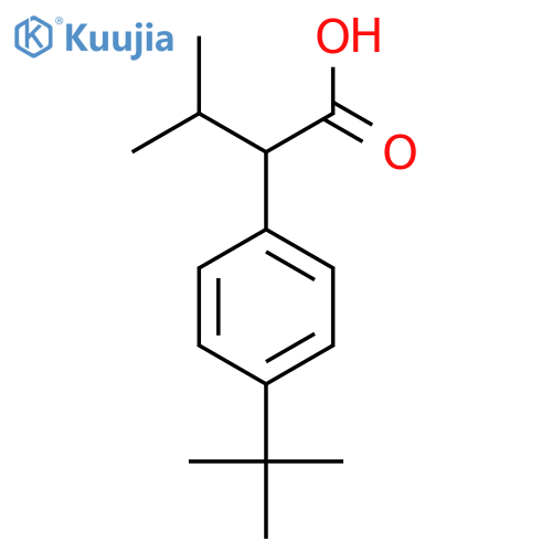 2-(4-tert-butylphenyl)-3-methylbutanoic acid structure