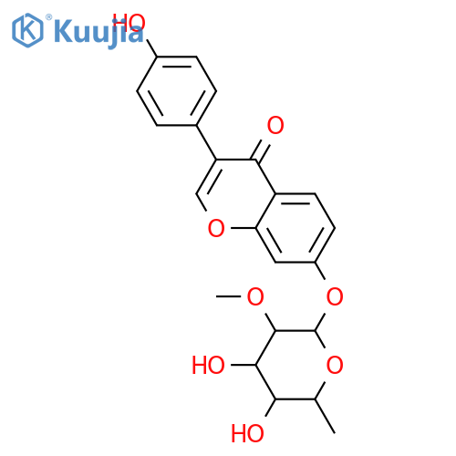 4',7-Dihydroxyisoflavone; 7-O-(2-O-Methyl-α-L-rhamnopyranoside) structure