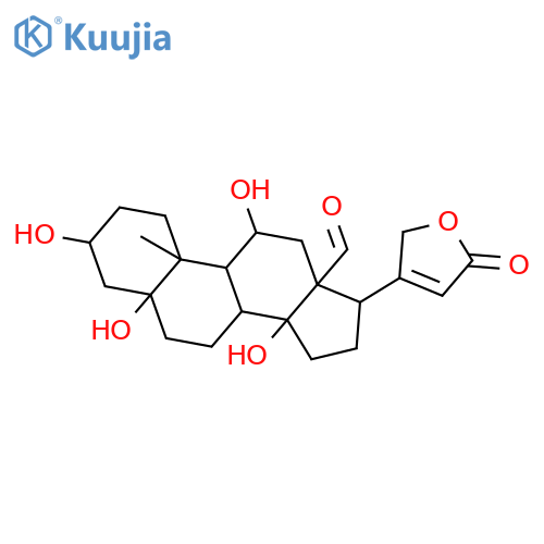 (3s,5s,8r,10r,13s,14s)-3,5,11,14-tetrahydroxy-10-methyl-17-(5-oxo-2h-furan-3-yl)-2,3,4,6,7,8,9,11,12,15,16,17-dodecahydro-1h-cyclopenta[a]phenanthrene-13-carbaldehyde structure