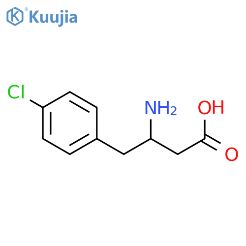 3-Amino-4-(4-chlorophenyl)butanoicacid structure