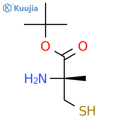 tert-butyl (2R)-2-amino-2-methyl-3-sulfanylpropanoate structure