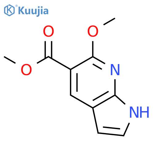 1H-Pyrrolo[2,3-b]pyridine-5-carboxylic acid, 6-methoxy-, methyl ester structure