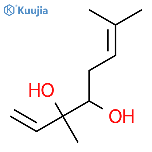 3,7-dimethylocta-1,6-diene-3,4-diol structure