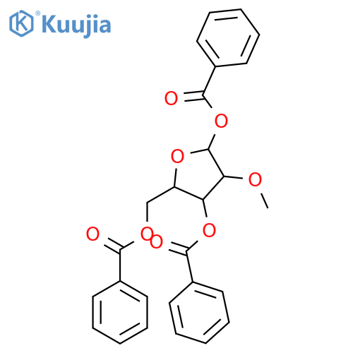 1,3,5-Tri-O-benzoyl-2-O-methyl-α-D-ribofuranose structure