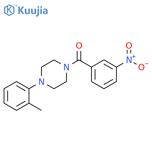 1-(2-methylphenyl)-4-(3-nitrobenzoyl)piperazine structure