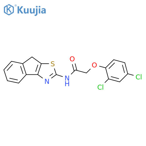 2-(2,4-dichlorophenoxy)-N-{8H-indeno1,2-d1,3thiazol-2-yl}acetamide structure