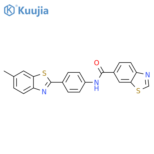 N-4-(6-methyl-1,3-benzothiazol-2-yl)phenyl-1,3-benzothiazole-6-carboxamide structure