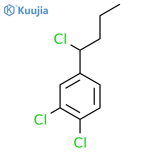 Benzene, 1,2-dichloro-4-(1-chlorobutyl)- structure