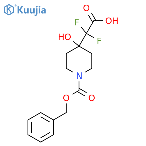 2-{1-(benzyloxy)carbonyl-4-hydroxypiperidin-4-yl}-2,2-difluoroacetic acid structure