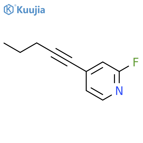 Pyridine, 2-fluoro-4-(1-pentynyl)- (9CI) structure