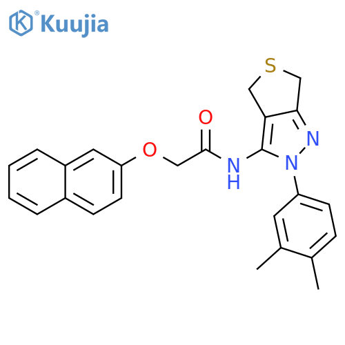N-[2-(3,4-dimethylphenyl)-2H,4H,6H-thieno[3,4-c]pyrazol-3-yl]-2-(naphthalen-2-yloxy)acetamide structure