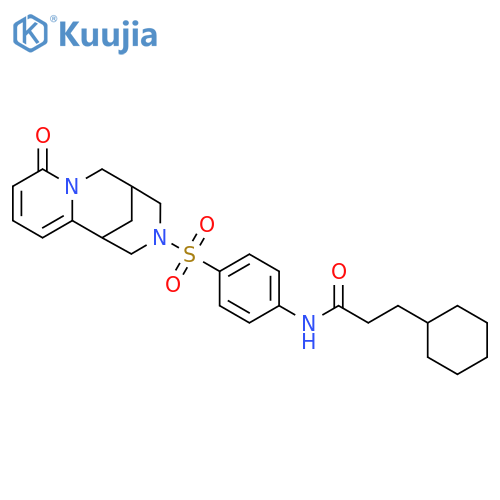 3-cyclohexyl-N-4-({6-oxo-7,11-diazatricyclo7.3.1.0^{2,7}trideca-2,4-dien-11-yl}sulfonyl)phenylpropanamide structure