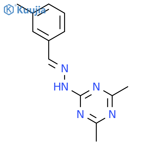 BENZALDEHYDE, 3-METHYL-, (4,6-DIMETHYL-1,3,5-TRIAZIN-2-YL)HYDRAZONE structure