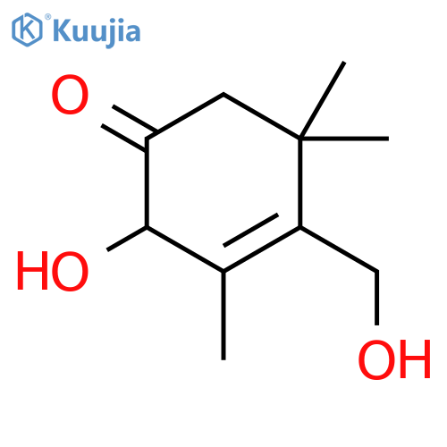 3-Cyclohexen-1-one, 2-hydroxy-4-(hydroxymethyl)-3,5,5-trimethyl-, (+)- structure