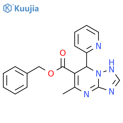benzyl 5-methyl-7-(pyridin-2-yl)-4H,7H-1,2,4triazolo1,5-apyrimidine-6-carboxylate structure