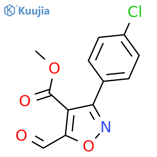 Methyl 3-(4-chlorophenyl)-5-formylisoxazole-4-carboxylate structure