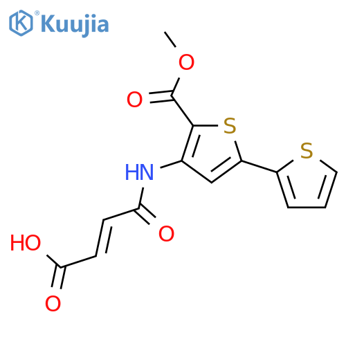 4-[(2-methoxycarbonyl-5-thiophen-2-ylthiophen-3-yl)amino]-4-oxobut-2-enoic Acid structure