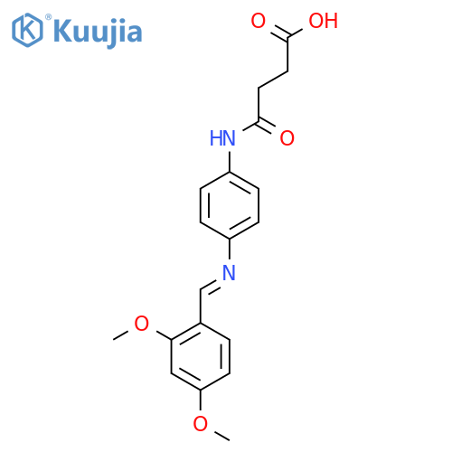 3-({4-(E)-(2,4-dimethoxyphenyl)methylideneaminophenyl}carbamoyl)propanoic acid structure