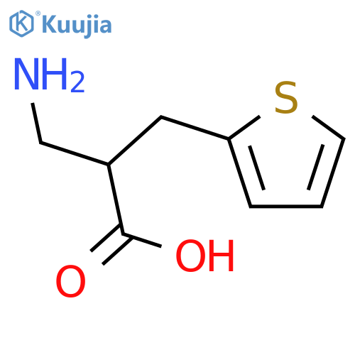 3-amino-2-(thiophen-2-yl)methylpropanoic acid structure