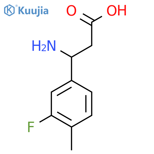 3-Amino-3-(3-fluoro-4-methylphenyl)propanoic acid structure