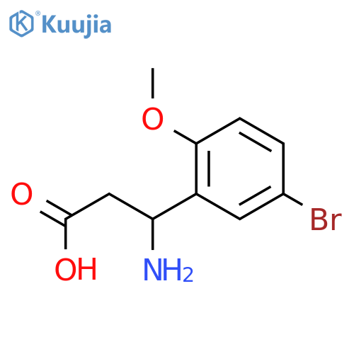 3-amino-3-(5-bromo-2-methoxyphenyl)propanoic acid structure