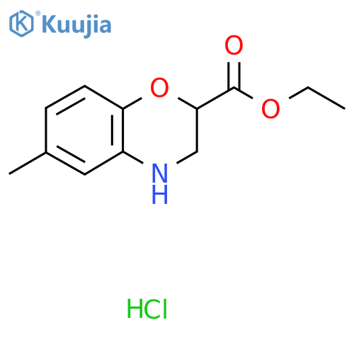 Ethyl 6-methyl-3,4-dihydro-2H-1,4-benzoxazine-2-carboxylate hydrochloride structure