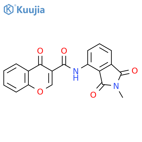 N-(2-methyl-1,3-dioxo-2,3-dihydro-1H-isoindol-4-yl)-4-oxo-4H-chromene-3-carboxamide structure
