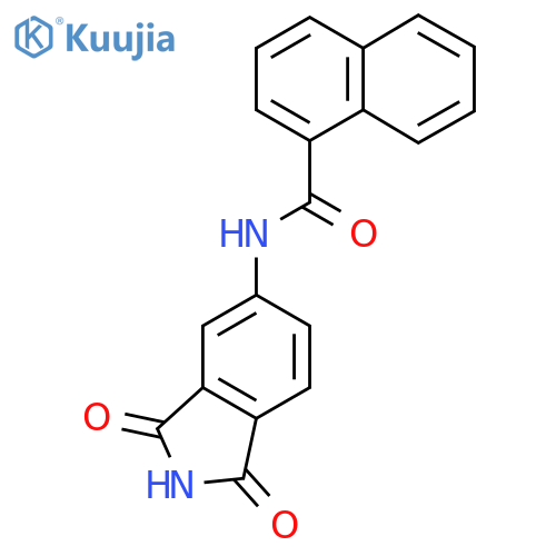 N-(1,3-dioxo-2,3-dihydro-1H-isoindol-5-yl)naphthalene-1-carboxamide structure