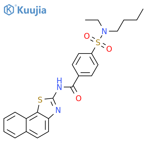 4-butyl(ethyl)sulfamoyl-N-{naphtho2,1-d1,3thiazol-2-yl}benzamide structure
