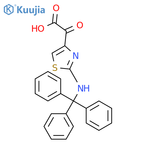 2-oxo-2-[2-(tritylamino)thiazol-4-yl]acetic acid structure