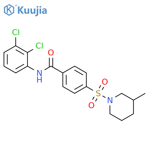 N-(2,3-dichlorophenyl)-4-(3-methylpiperidin-1-yl)sulfonylbenzamide structure