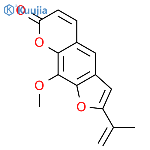 2-isopropenyl-9-methoxy-furo[3,2-g]chromen-7-one structure