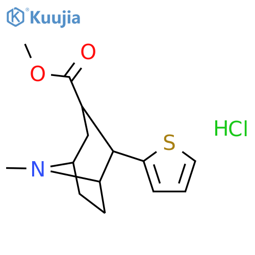methyl (1S)-8-methyl-2-thiophen-2-yl-8-azabicyclo[3.2.1]octane-3-carboxylate hydrochloride structure