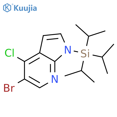 5-bromo-4-chloro-1-triisopropylsilanyl-1H-pyrrolo[2,3-b]pyridine structure