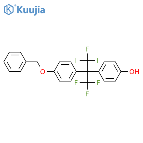 4-2,2,2-Trifluoro-1-4-(phenylmethoxy)phenyl-1-(trifluoromethyl)ethyl-phenol structure