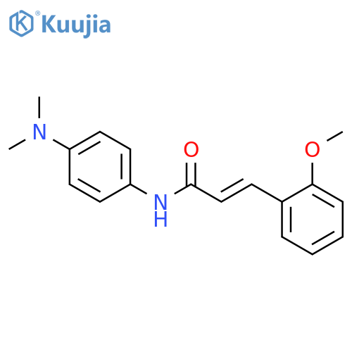 (2E)-N-4-(dimethylamino)phenyl-3-(2-methoxyphenyl)prop-2-enamide structure