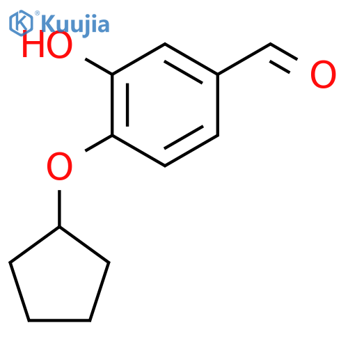 Benzaldehyde, 4-(cyclopentyloxy)-3-hydroxy- structure