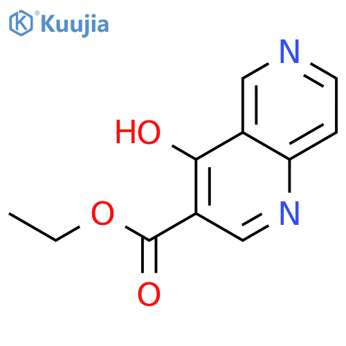 Ethyl 4-hydroxy-1,6-naphthyridine-3-carboxylate structure