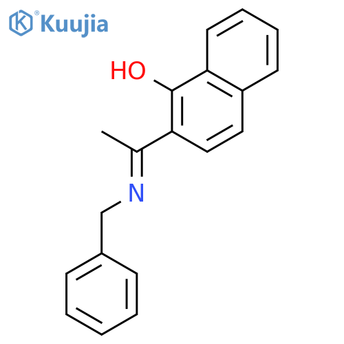 1-Naphthalenol, 2-[(1E)-1-[(phenylmethyl)imino]ethyl]- structure