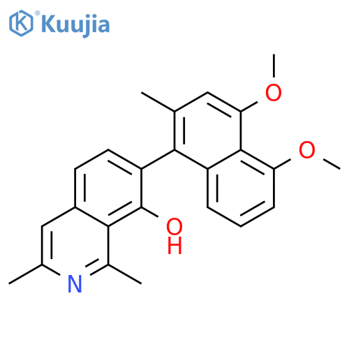 7-(4,5-dimethoxy-2-methyl-naphthalen-1-yl)-1,3-dimethyl-isoquinolin-8-ol structure