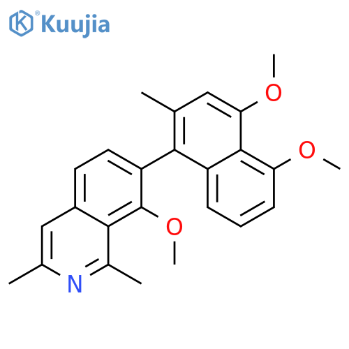 7-(4,5-dimethoxy-2-methyl-naphthalen-1-yl)-8-methoxy-1,3-dimethyl-isoquinoline structure